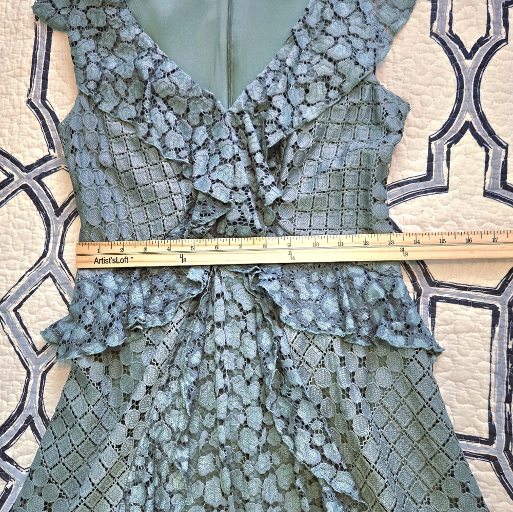 Anthropologie Sleeveless Lace Ruffle Dress - Picture 14 of 16